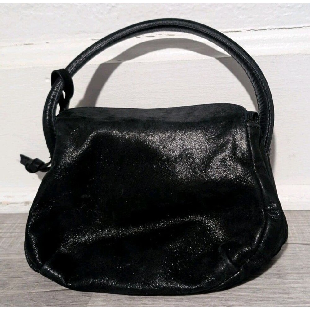 Daniella Lehavi Personals Leather Hand Bag Satchel Black w/ Magnetic Closure